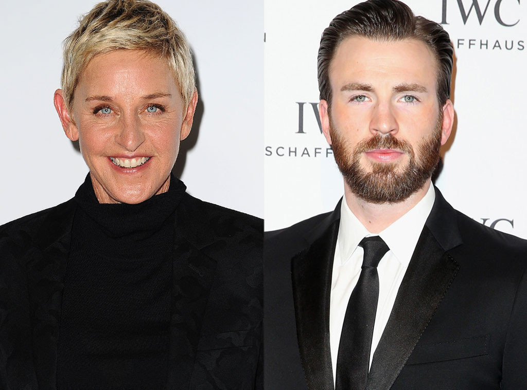Ellen DeGeneres, Chris Evans Ellen DeGeneres, Chris Evans